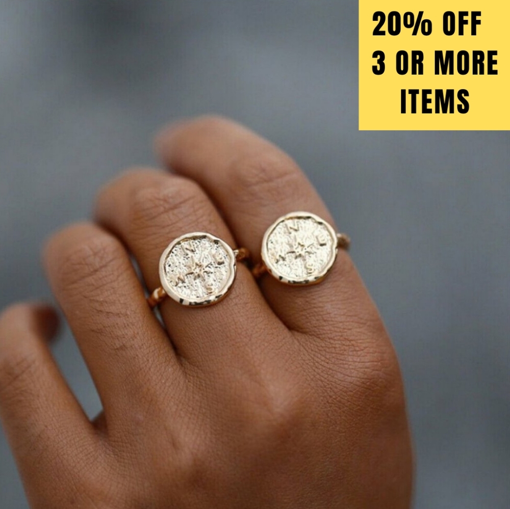 NWOT Gold Compass Ring - Picture 6 of 10